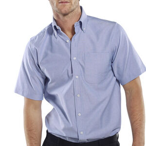 Brooks Brothers 346 Short Sleeve Non-iron The Original Polo Shirt Men 15 Blue